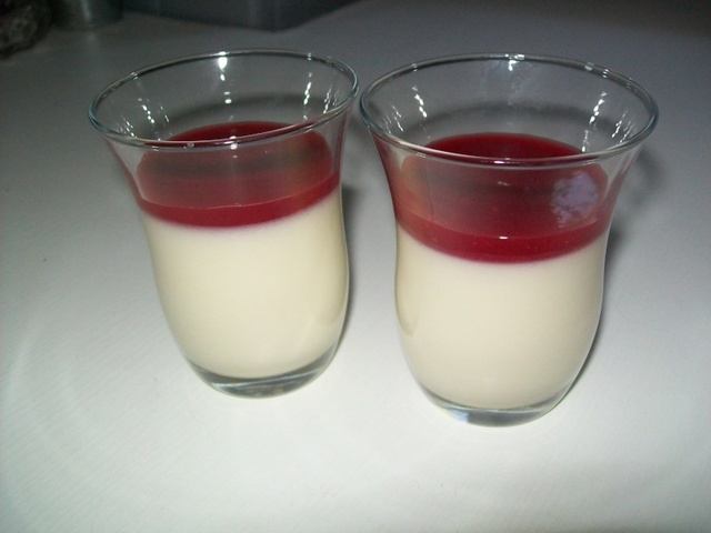 panna cotta framboise